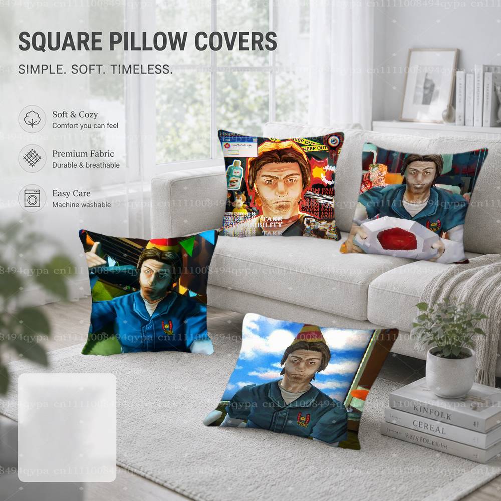 Jimmy Home Textiles - Jimmy M-Mouthwashing Pillowcase With Zipper Throw