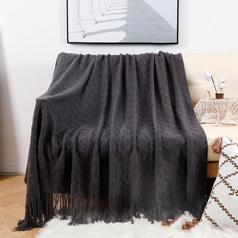 Knit Blanket Grey Nordic Waffl - Home Textiles Europe review and price