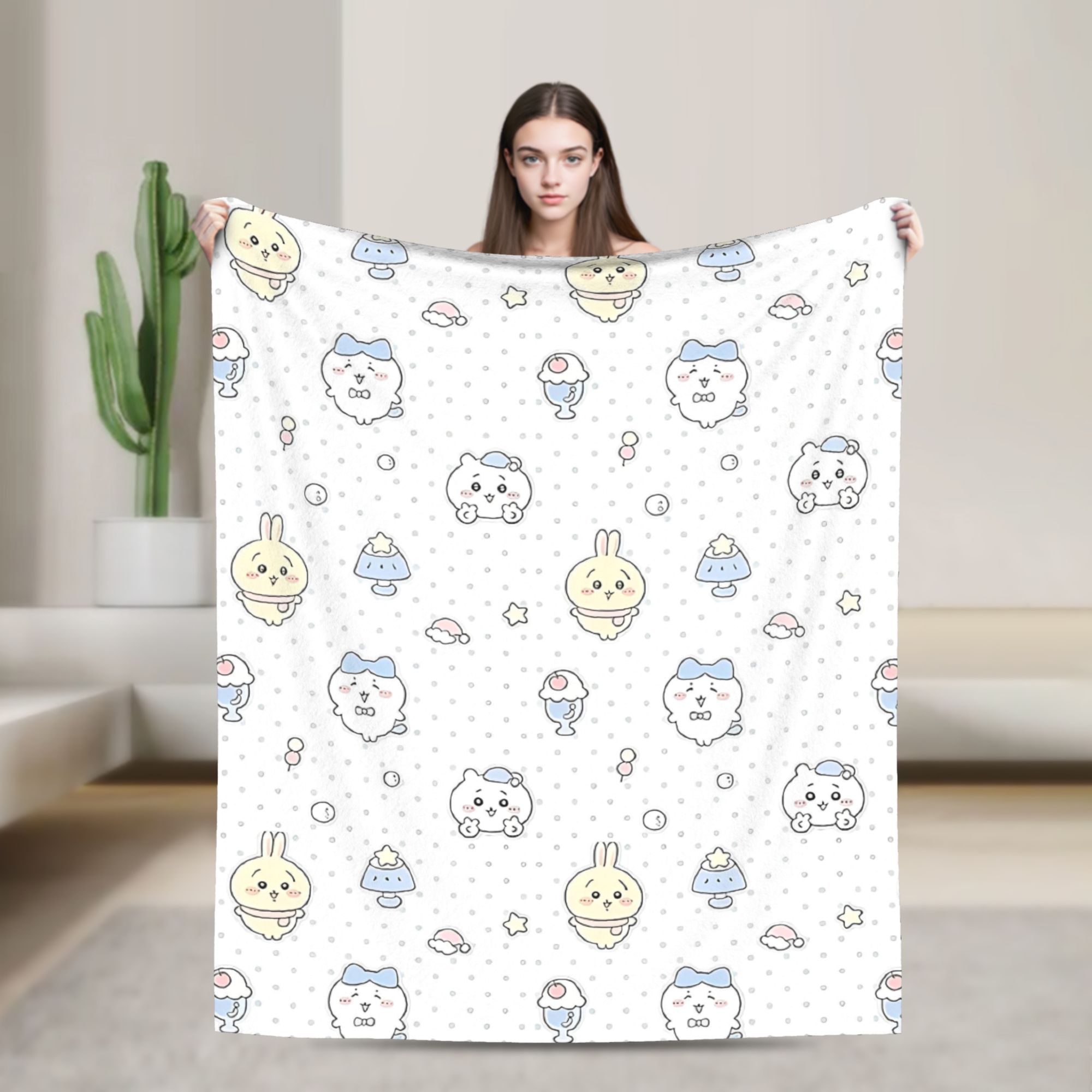 Kawaii Chiikawas Usagi Hachiwa - Home Textiles Blanket review and price