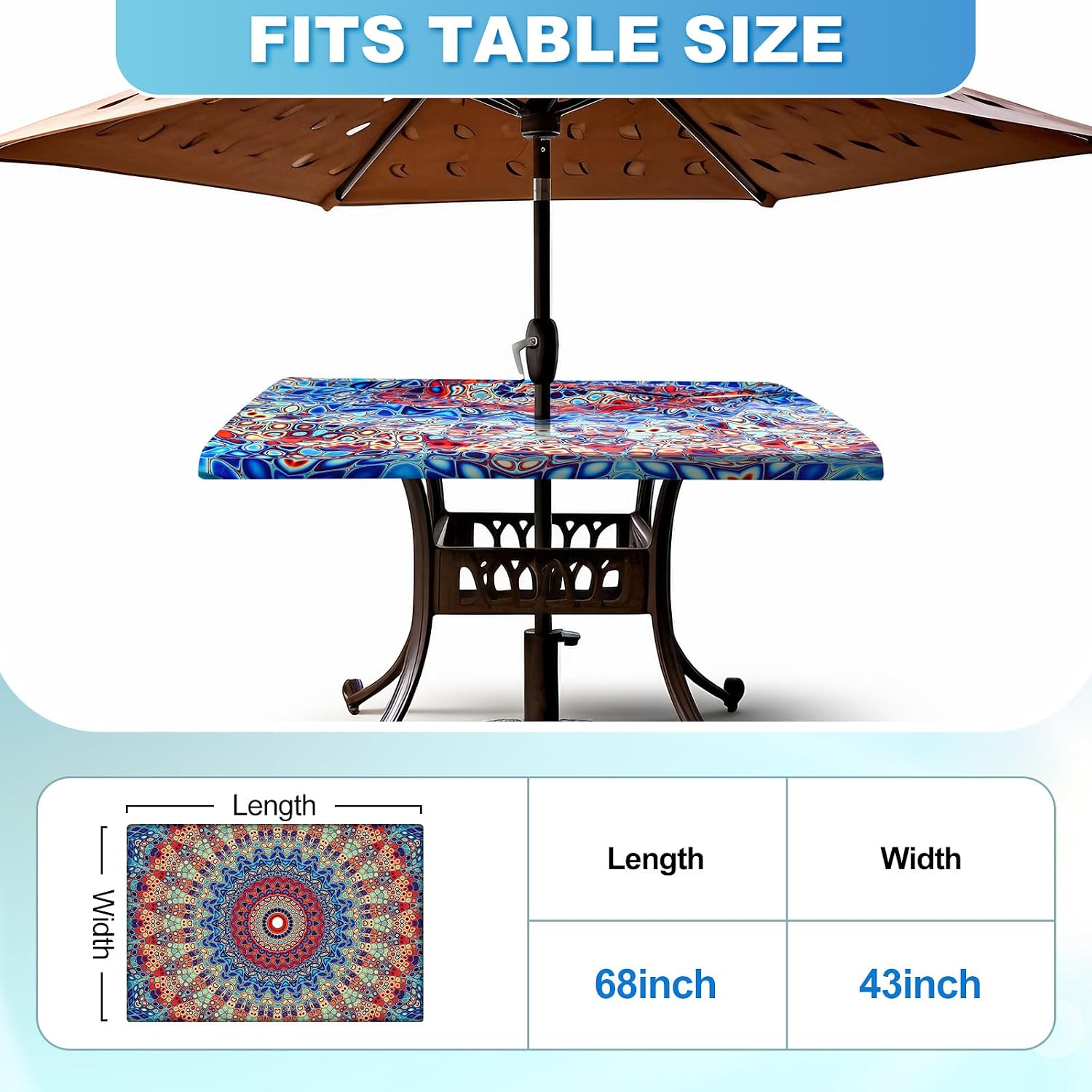 2 Pcs Outdoor Tablecloth with  - Home Textiles Today News review and price