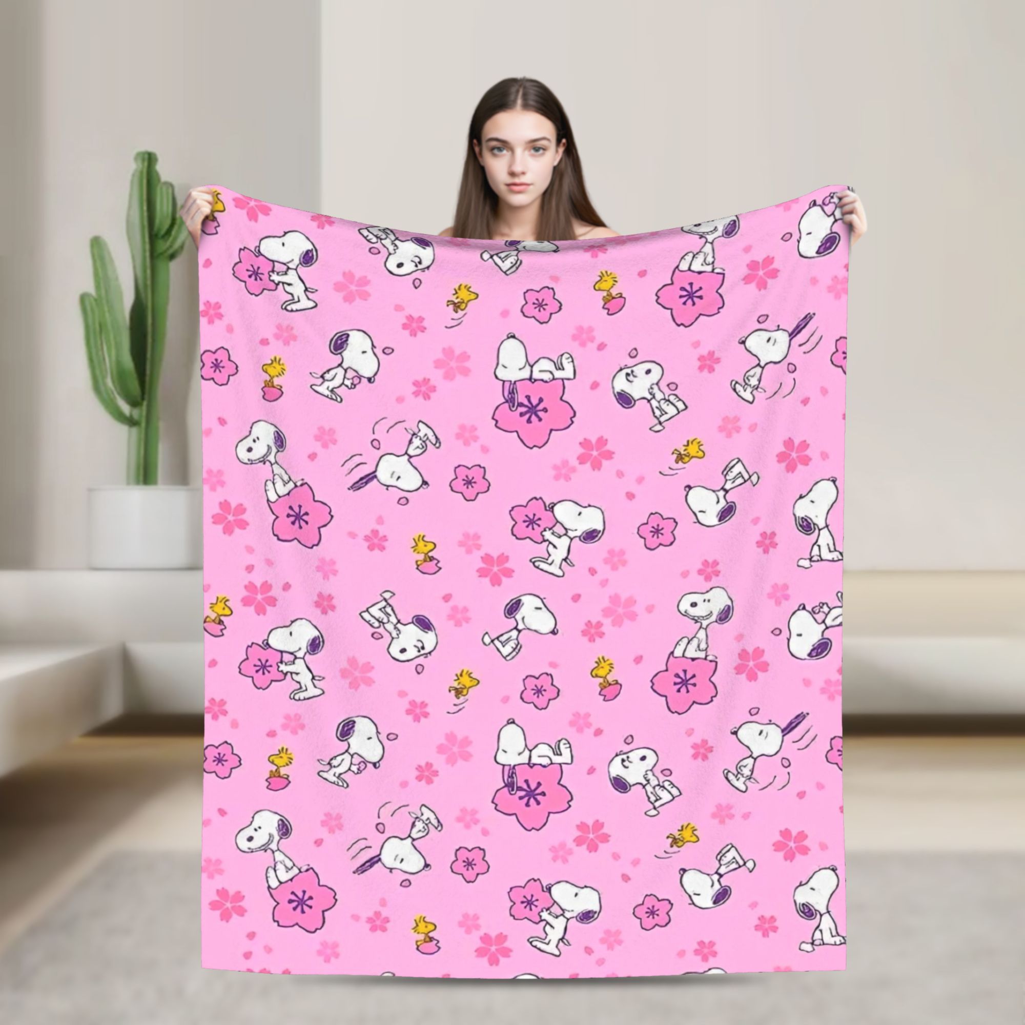 Pink Snoopys Woodstock Knitted - Home Textiles Blanket review and price