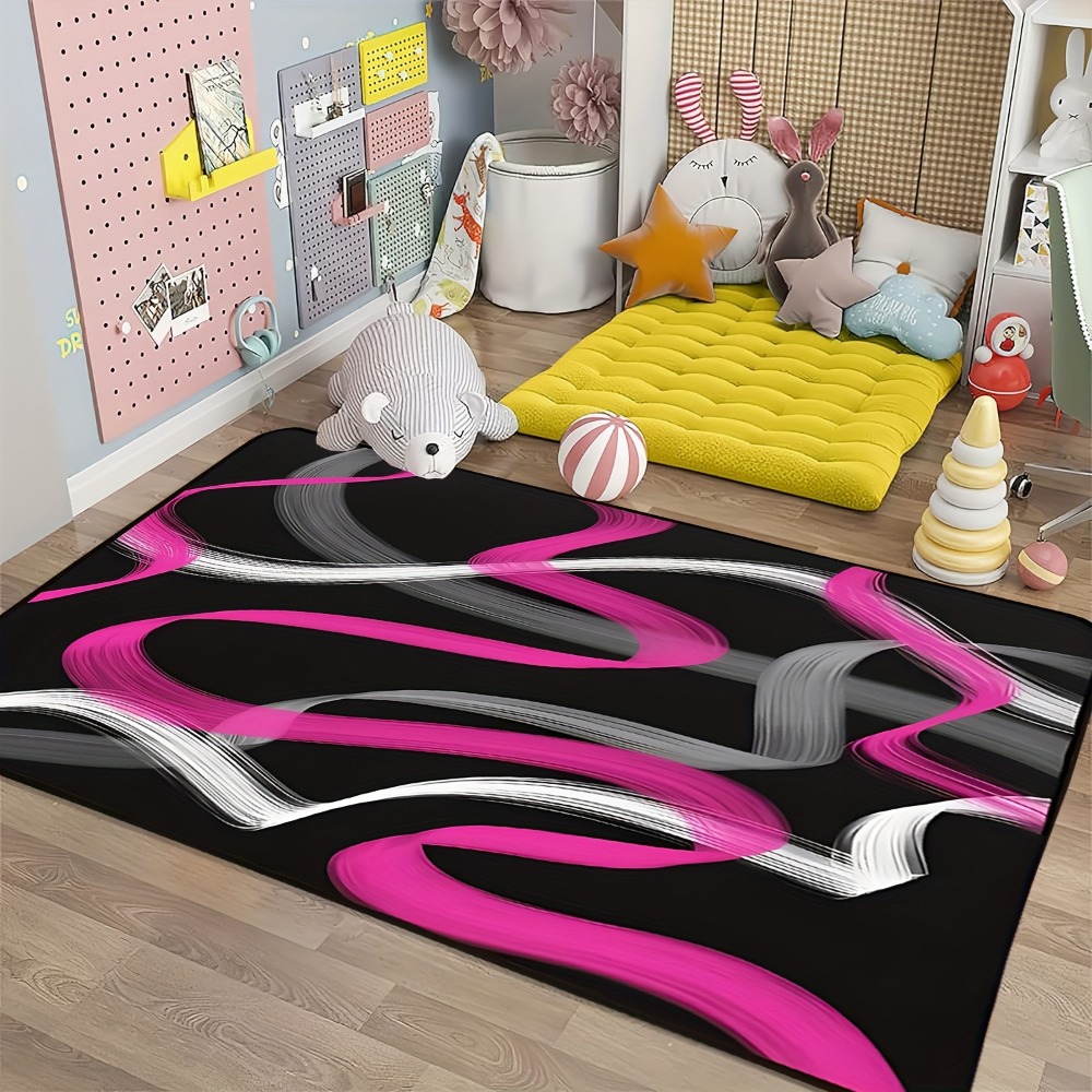 Hot Pink and Gray Black Geomet - Hot Home Of Textiles review and price
