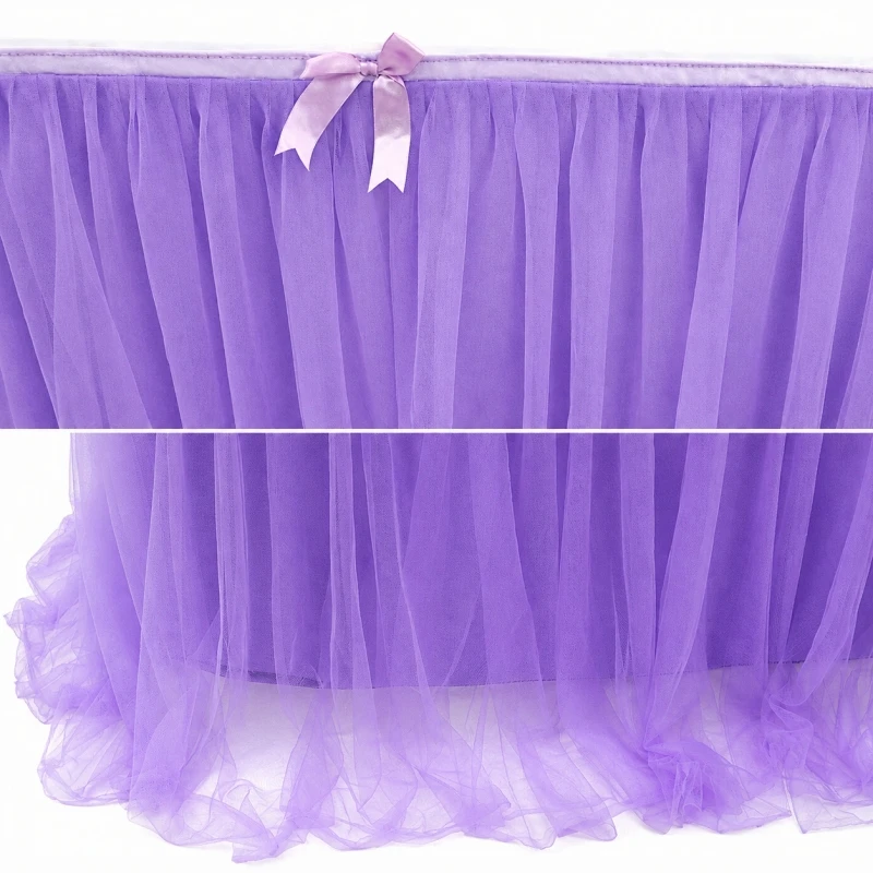 Tulle Table Skirt Tutu Ruffle  - Home Textiles Today News review and price